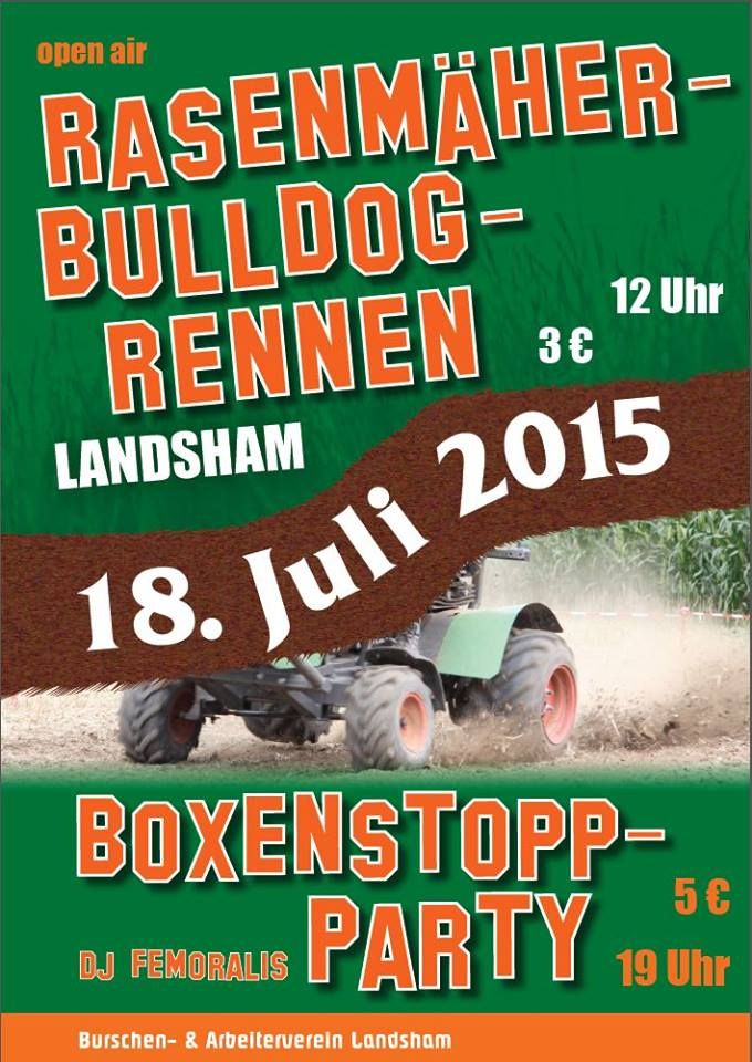 Rasenmäher-Bulldog-Rennen / Boxenstopp-Party